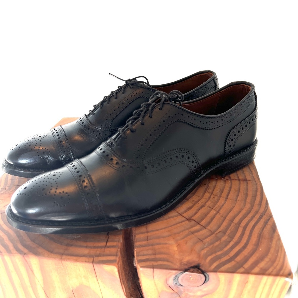 Allen Edmonds Strand Black Wingtip Oxford Shoes